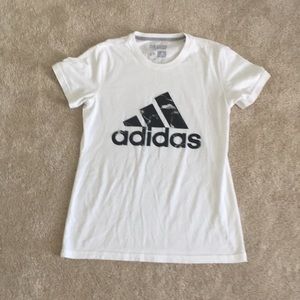 Adidas marble logo performance tee